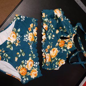 Floral High Waisted Bikini